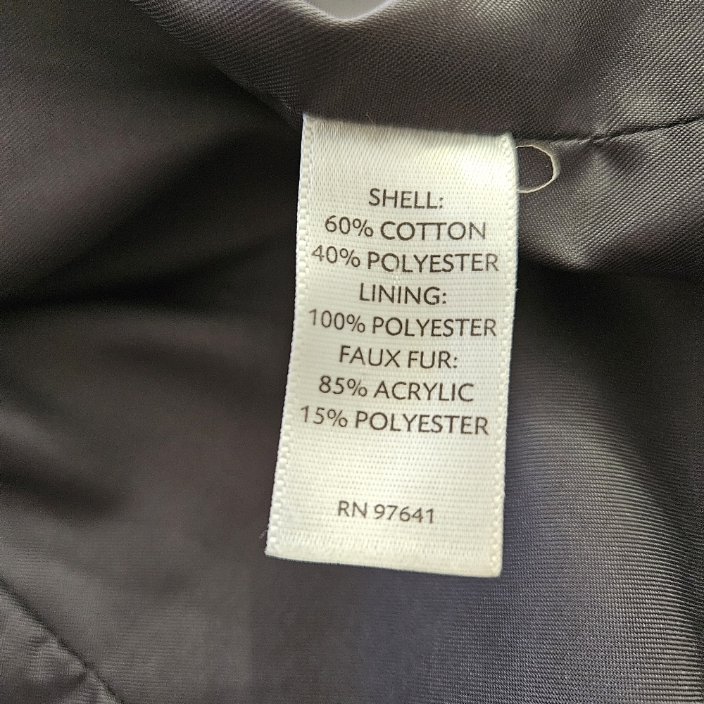 J. Jill Gray Faux Fur Trim Button-Down Vest Women's Large, Pockets - Picture 8 of 9